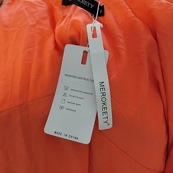 MEROKEETY Women’s Winter Coat Puffer Jacket Oversized NWT - Picture 10 of 15